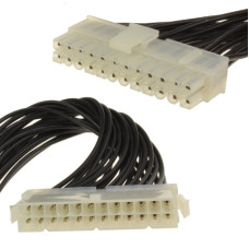 24 Pin ATX/WTX Extension Cable Lead Black 25cm