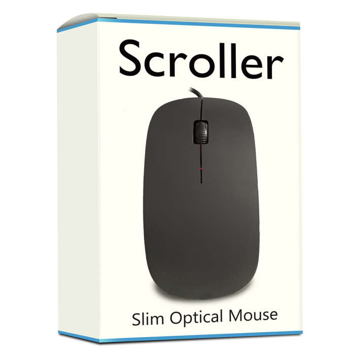 Scroller Slim Optical Wired USB Mouse 800 DPI Scroller Slim Optical Wired USB Mouse 800 DPI