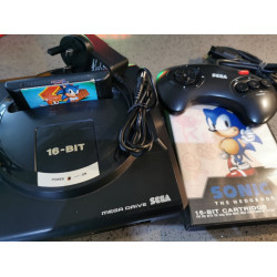 Sega Megadrive with Controller & Sonic the Hedgehog 1 & 2 Carts Sega Megadrive with Controller & Sonic the Hedgehog 1 & 2 Carts